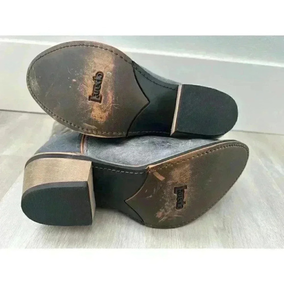 Laredo Women's Sapphyre‎ Leather Western Cowboy Booties - Round Toe - Picture 3 of 9